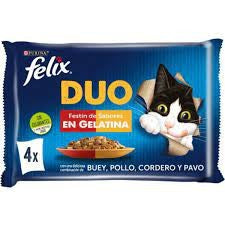 FELIX DUO FESTIN DE SABORES CARNES EN GELATINAS