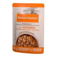 NATURE'S VARIETY GATO POUCH BITES IN GRAVY