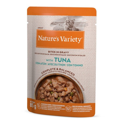 NATURE'S VARIETY GATO POUCH BITES IN GRAVY