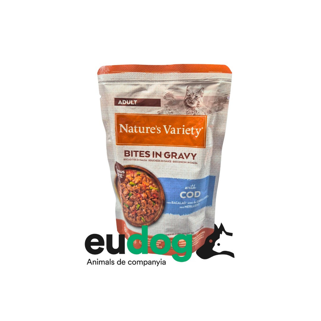 NATURE'S VARIETY GATO POUCH BITES IN GRAVY