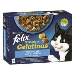 FELIX SENSATIONS GELATINA SELECCIONES DE PESCADO CAJA 12UND.