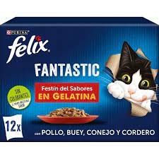 FELIX FANTASTIC FESTIN DE SABOR CARNE CAJA 12UND. 85GR