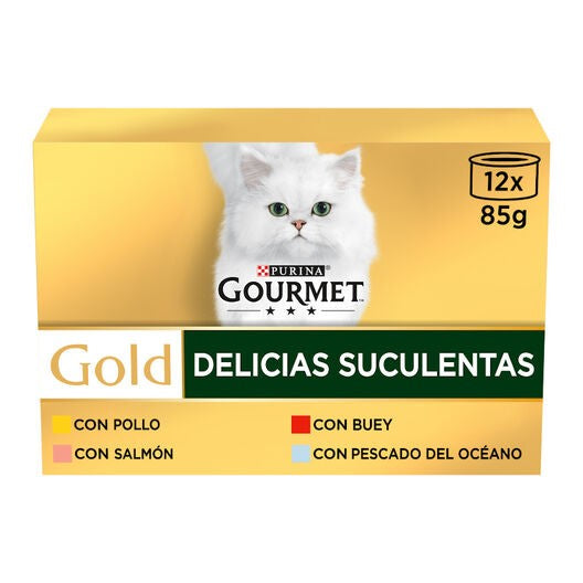 GOURMET GOLD DELICIAS SUCULENTAS PACK 12 LATAS
