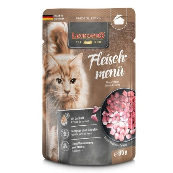 LATA GATO LEONARDO MENU 85GR