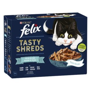 FELIX TASTY SHREDS FESTIN DEL MAR CAJA 12UND.