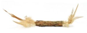 STICK SILVER VINE CON PLUMA 22CM
