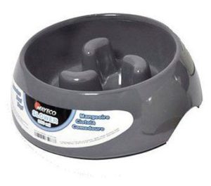 COMEDERO SLOWER GRIS 22CM - 600ML