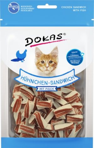 DOKAS GATO SANDWICH POLLO Y PESCADO 70GR