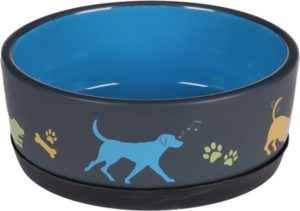 COMEDERO/BEBEDERO PERRO CORI CERAMICA AZUL
