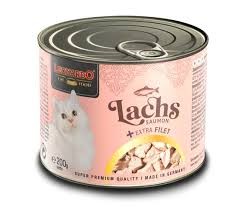 LATA GATO LEONARDO SALMON + EXTRA FILETE 200GR