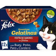 FELIX SENSATIONS GELATINAS SELECCIONES DE CARNES CAJA 12