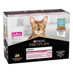 PRO PLAN GATO ADULT DELICATE PESCADO CAJA 10X75GR