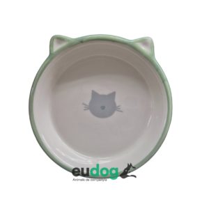 COMEDERO CERAMICA VERDE GATO 200ML