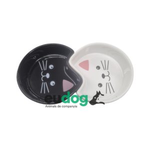 COMEDERO CERAMICA CABEZA GATO 300ML x 2UND.